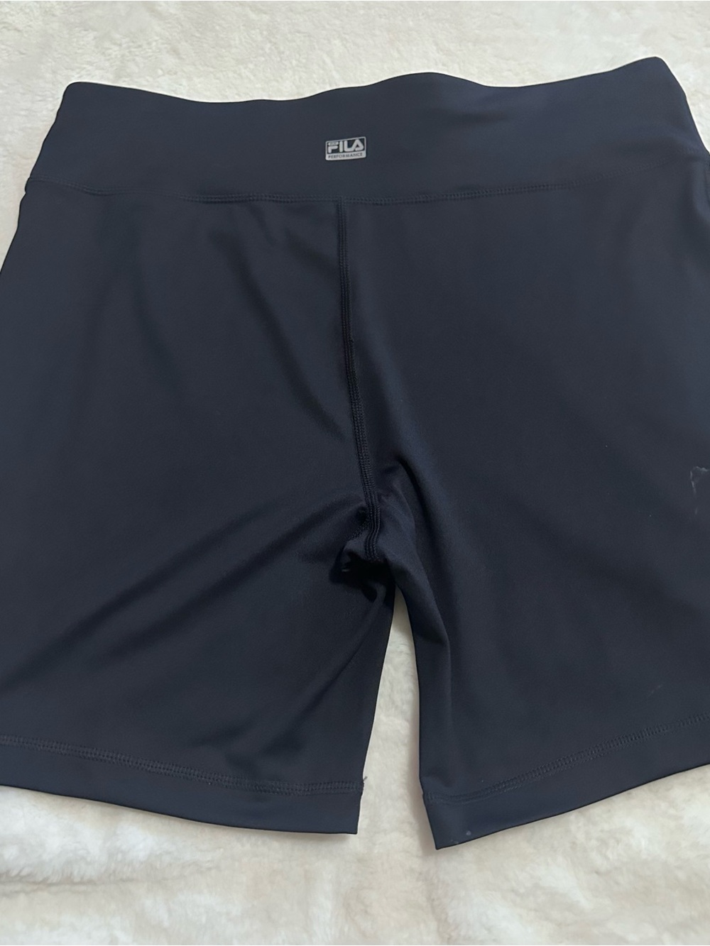 Fila Black High-Waist Performance Bike Shorts